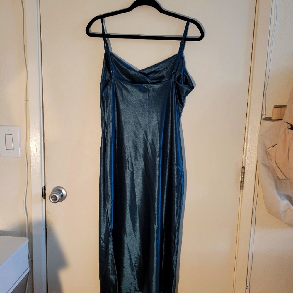Midi Emerald Slip Dress